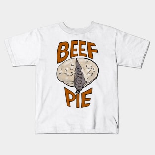 Beef pie - meat pie - dripping mince - graphic text Kids T-Shirt